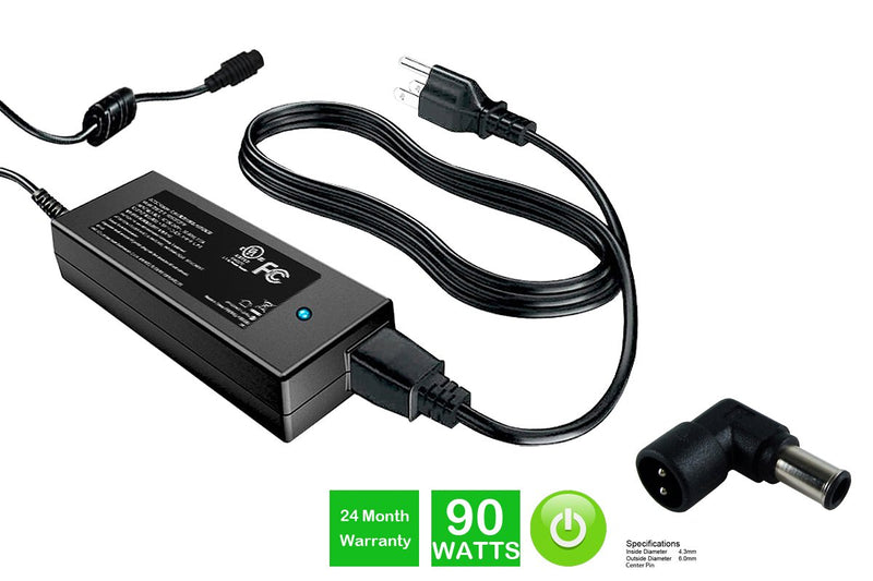 Powerwarehouse PWH-AC-U90W-SY 16V-19V, 90W AC Adapter for Multi-Tip AC Adapter for Sony Vaio Models