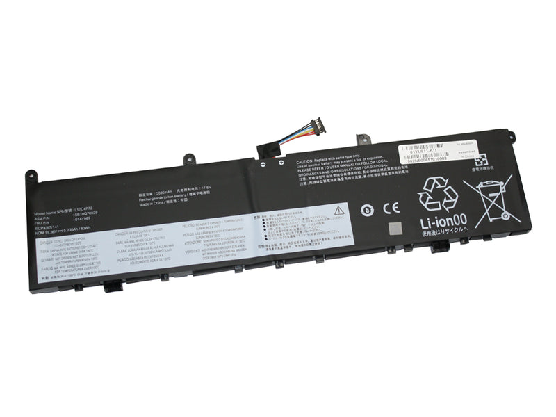 Powerwarehouse PWH-01YU911 4 Cell Li-Ion Notebook battery for LENOVO THINKPAD P1 GEN 1, P1 GEN 1 20MD, P1 GEN 1 20ME, X1 EXTREME GEN 1, X1 EXTREME GEN 1 20MF, X1 EXTREME GEN 1 20MG