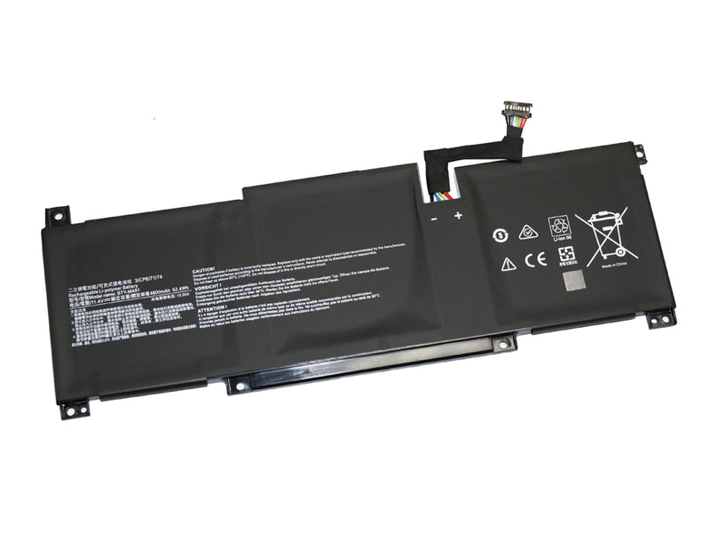 Powerwarehouse PWH-BTY-M491-B (black connector) 3-cell 11.4V, 4600mah Li-Ion Internal Notebook Battery for MSI MODERN 15 A10M