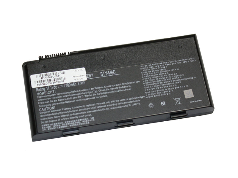 Powerwarehouse PWH-BTY-M6D 9-cell 11.1V, 7800mah Li-Ion Internal Notebook Battery for MSI E6603, GT60, GT660, GT663