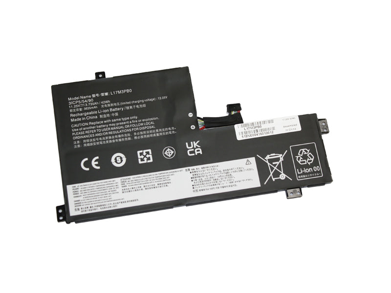 Powerwarehouse PWH-L17M3PB0 3 Cell Li-Ion Notebook battery for LENOVO 100E CHROMEBOOK 2ND GEN 81M8, 100E 2ND GEN 81MA, 100E 2ND GEN 82GJ, 300E 2ND GEN 81M9, 300E 2ND GEN 82GK, 300E CHROMEBOOK 2ND GEN 81M8