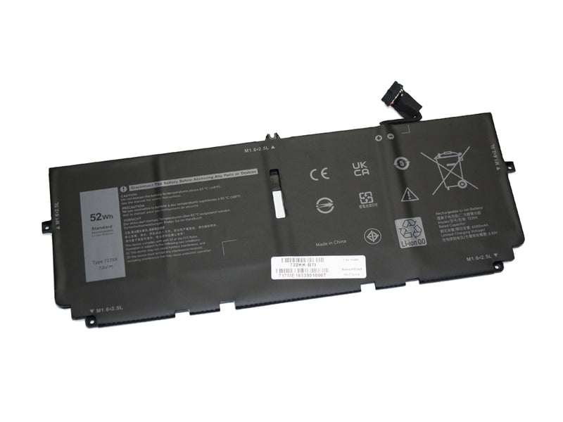 Powerwarehouse PWH-722KK 7.6V, 6842mah Li-Ion Internal Notebook Battery for Dell XPS 13 9300 9310 9380