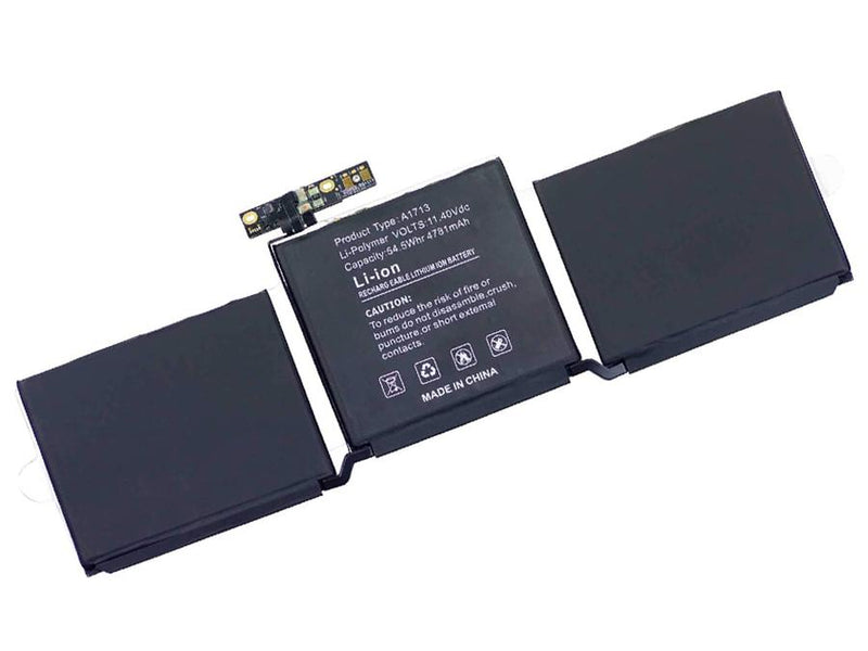 Powerwarehouse PWH-A1713  6cells, Li-Polymer notebook battery for Apple Macbook Pro 13 IN A1708 (EMC 3164), 13 IN A1708 (EMC 2978), 13 IN A1708 LATE 2016, 13 IN A1708 MIDE 2017, MLL42CH, MLUQ2CH