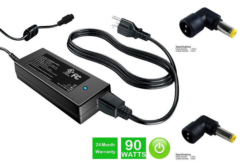 Powerwarehouse PWH-AC-U90W-AR 19V, 90W AC Adapter for Multi-Tip AC Adapter for Acer AcerNote,  Extensa,  Ferrari Models