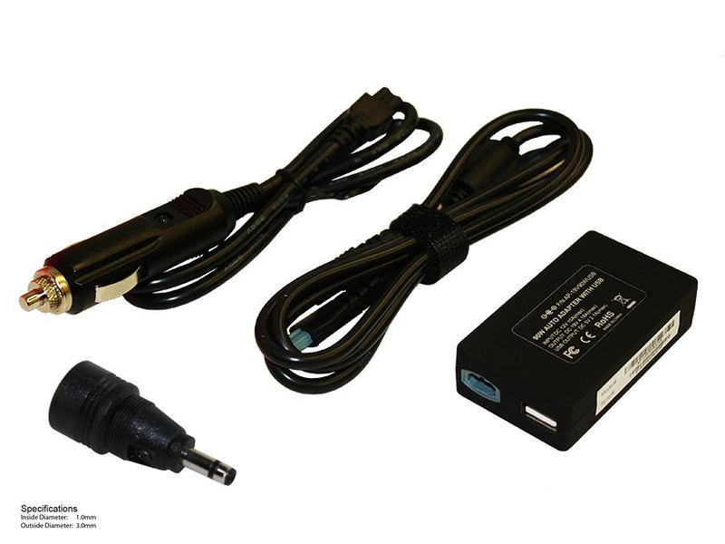 Powerwarehouse PWH-AP-19V90WUSB-133 19V, 90W Auto Adapter for 19V/90W Auto Adaper for various notebook models