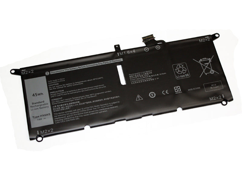 Powerwarehouse PWH-HK6N5 4-cell 7.6V 5921mah Li-Ion Internal Notebook Battery for Dell Inspiron 5390 5391 7490, Latitude 3301, Vostro 5390 5391, XPS 9370 9380