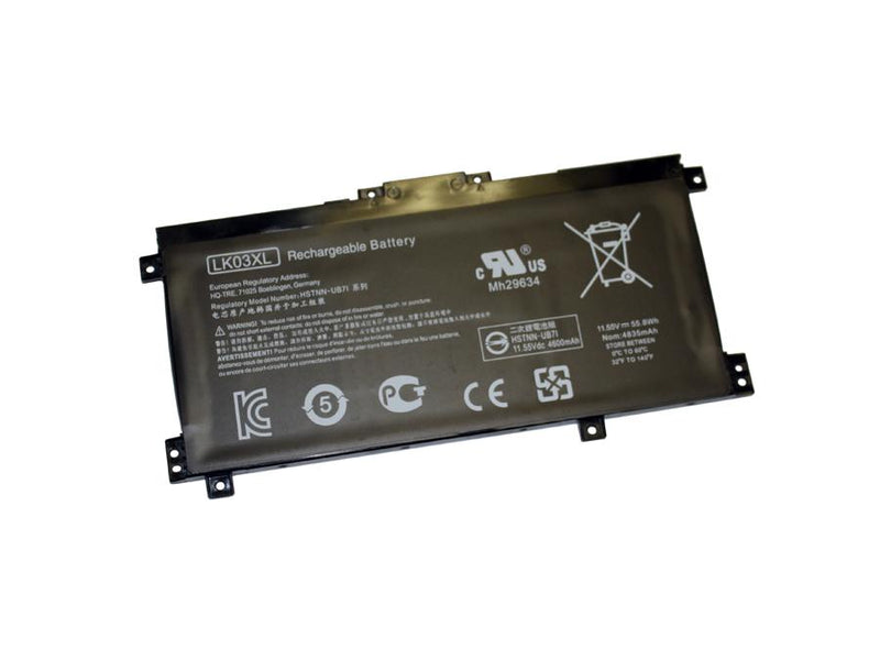 Powerwarehouse PWH-LK03XL 3-cell 11.55V, 4835mAh LiPolymer Internal Notebook Battery for HP HP Envy 17-AE000, 17-AE100, 17T-AE000, 17T-AE100