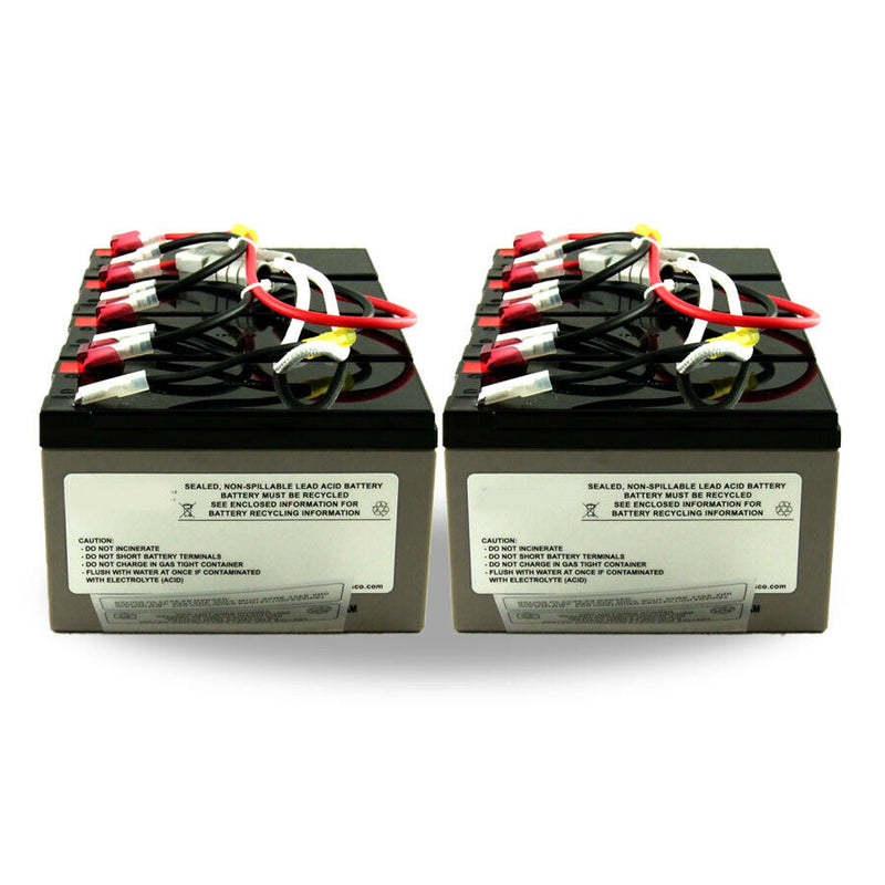 Powerwarehouse RBC12-PWH 12V 7.2AH (4) x 2 Lead Acid Battery compatible with SU3000RMUS SU2200R3X167