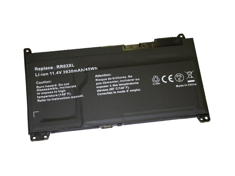 Powerwarehouse PWH-RR03XL 3-cell 11.4V, 3930mAh Li-Polymer Internal Notebook Battery for HP HP Probook 430 G4, 430 G5, 440 G4, 440 G5, 450 G4, 450 G5, 455 G4, 455 G5, 470 G5; HP MT20, MT21