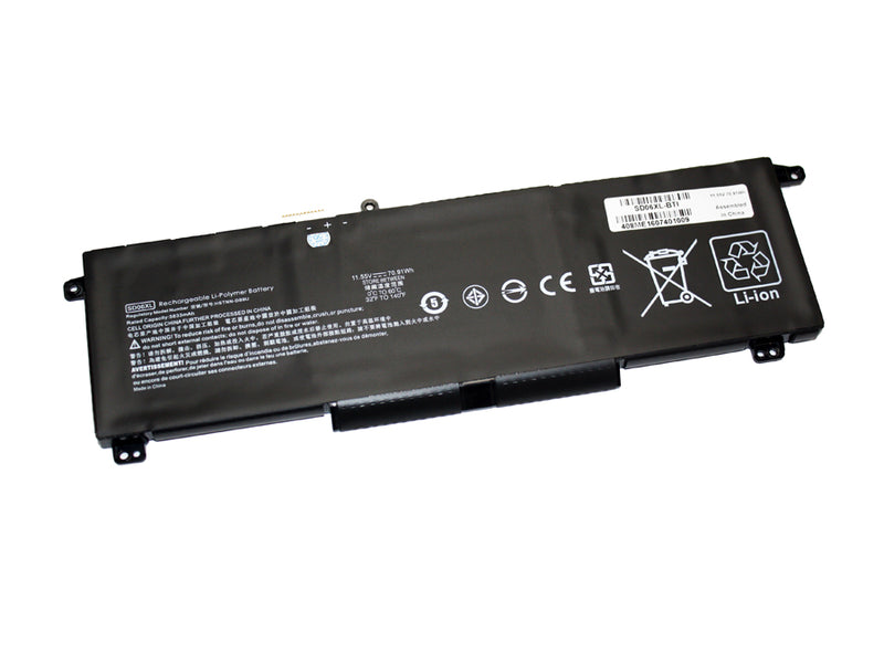 Powerwarehouse PWH-SD06XL 6-Cell 11.55V 5833mah Li-Ion Notebook Battery for HP Omen 15-ek, Omen 15-en