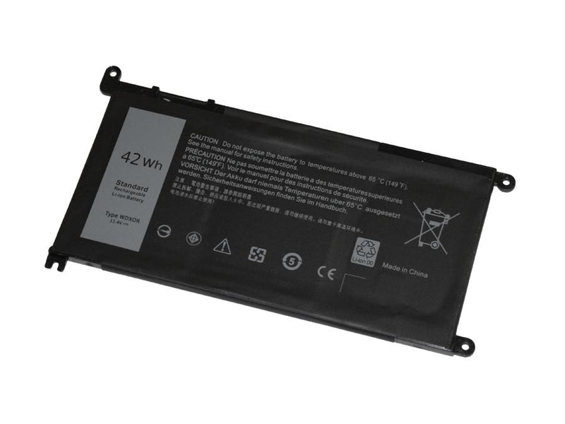 Powerwarehouse PWH-WDX0R 3-cell 11.4V, 3684mAh LiPolymer Notebook Battery for DELL Inspiron 13 5368, 15 5565, 17 5765; Latitude 13 3379; Vostro 14 5468