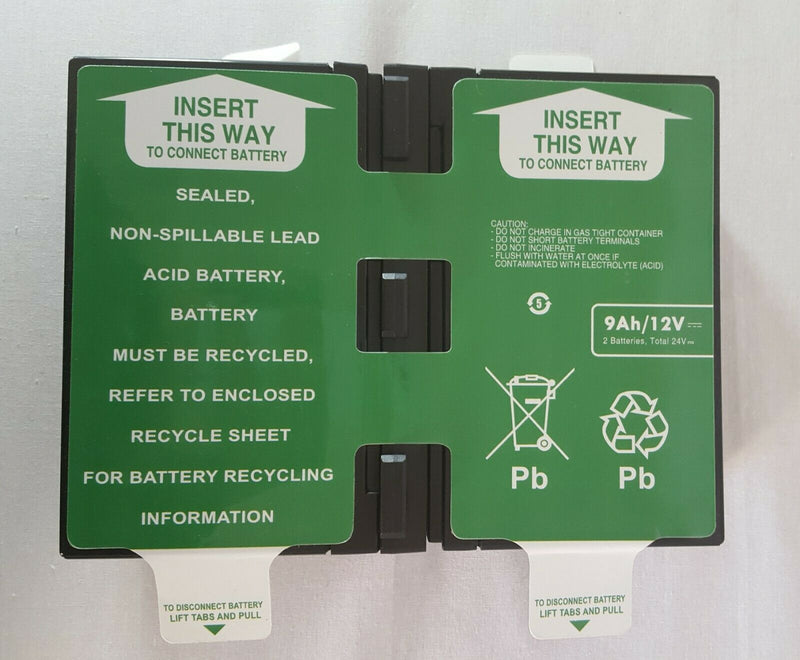 Powerwarehouse APCRBC124-PWH 12V 9AH (2) Lead Acid Battery compatible with SMC1000I-2U BR1200GI BR1500G